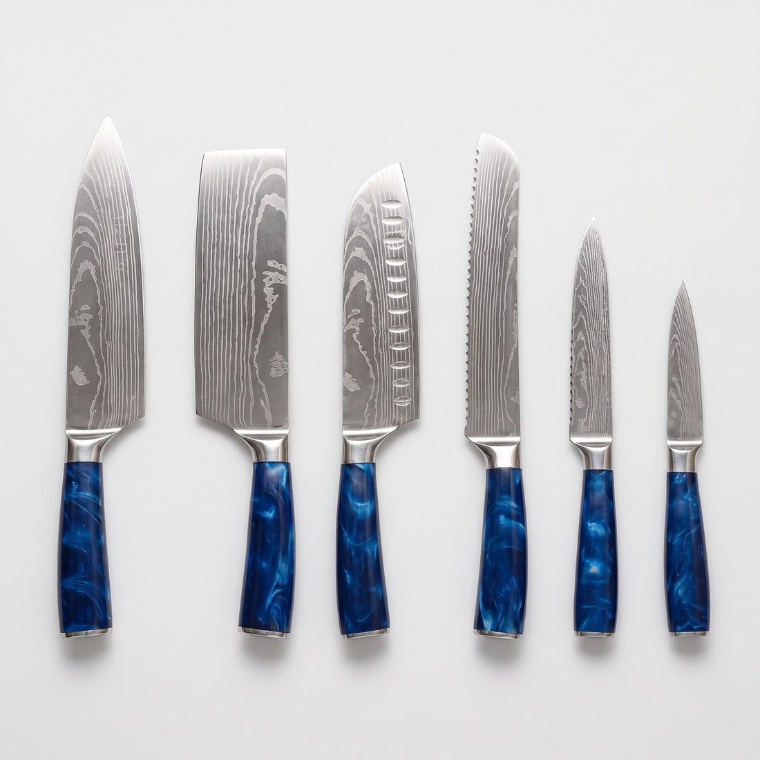Hatori Seido 青道 Series – 6 Piece Set, on light grey