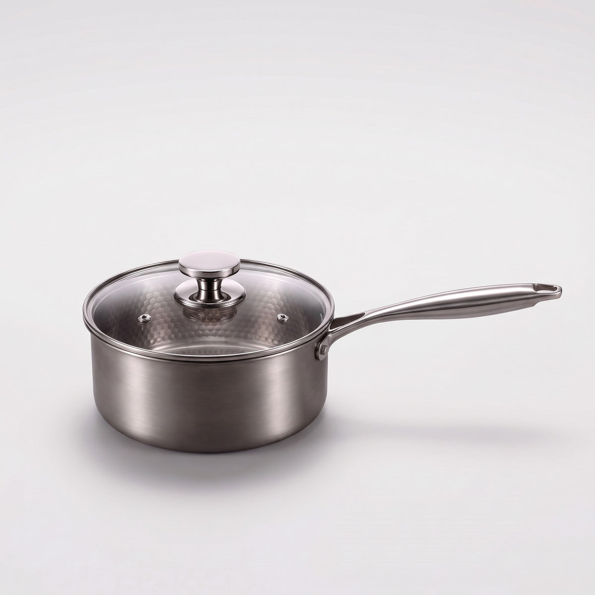 Hatori Kōmyō 光明 Series – Titanium Saucepan with Lid, side view