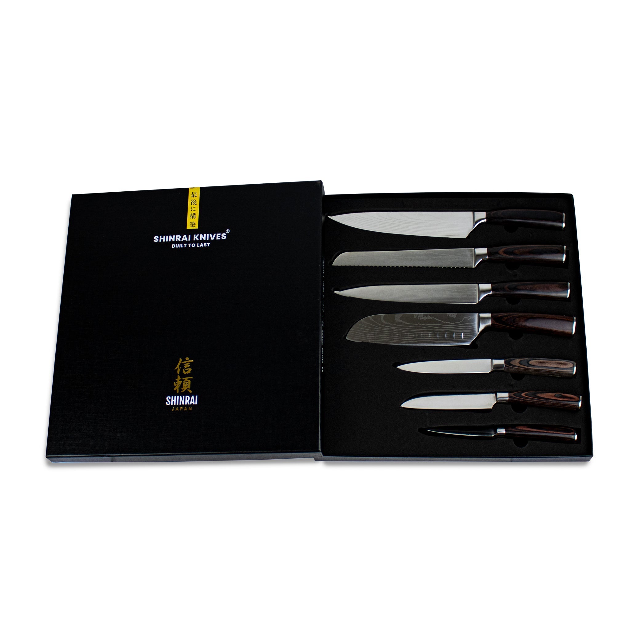 Hatori - Damascus Print 7-Piece Knife Set