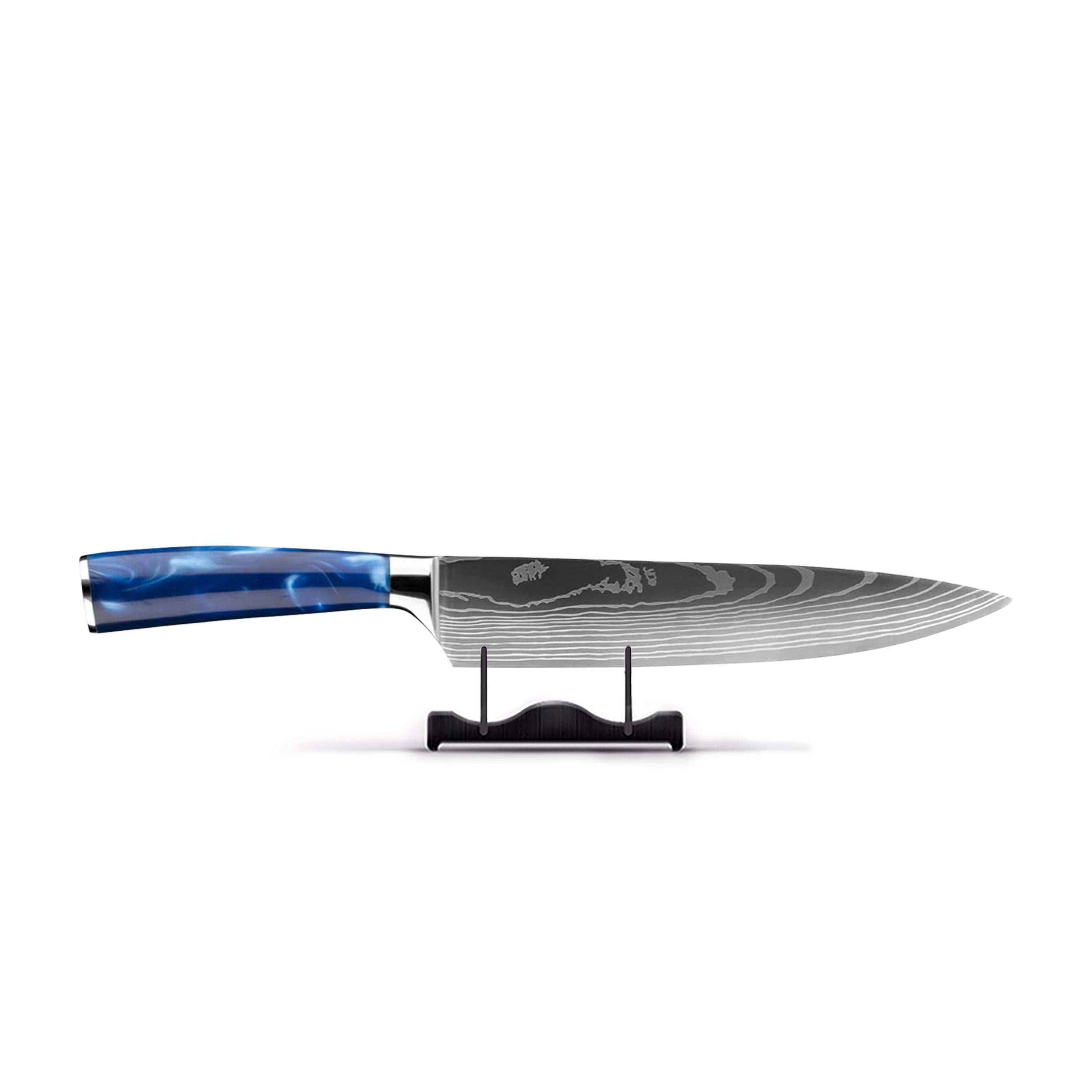 Hatori - Damascus Print Epoxy Sapphire Chef’s Knife 20 cm