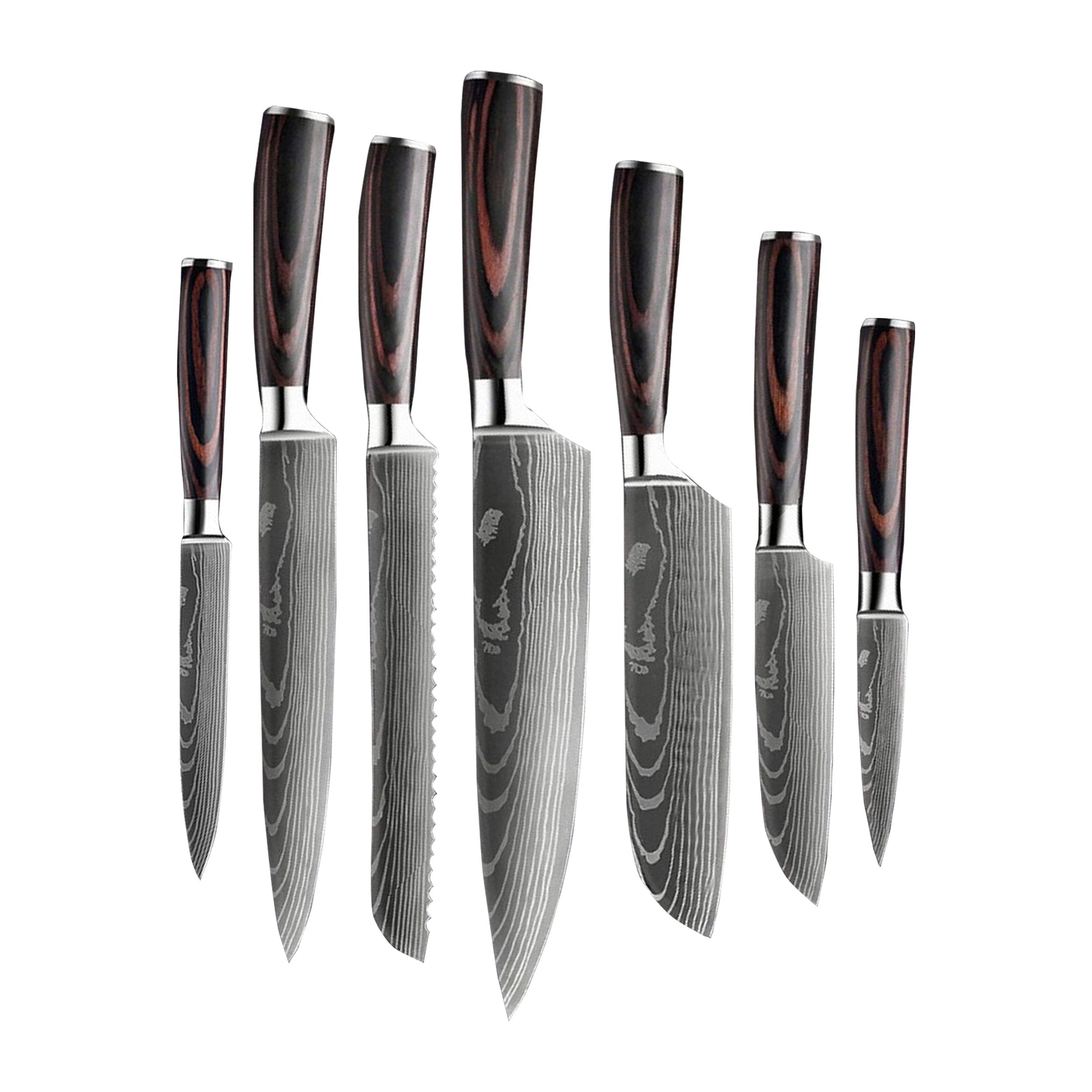 Hatori - Damascus Print 7-Piece Knife Set