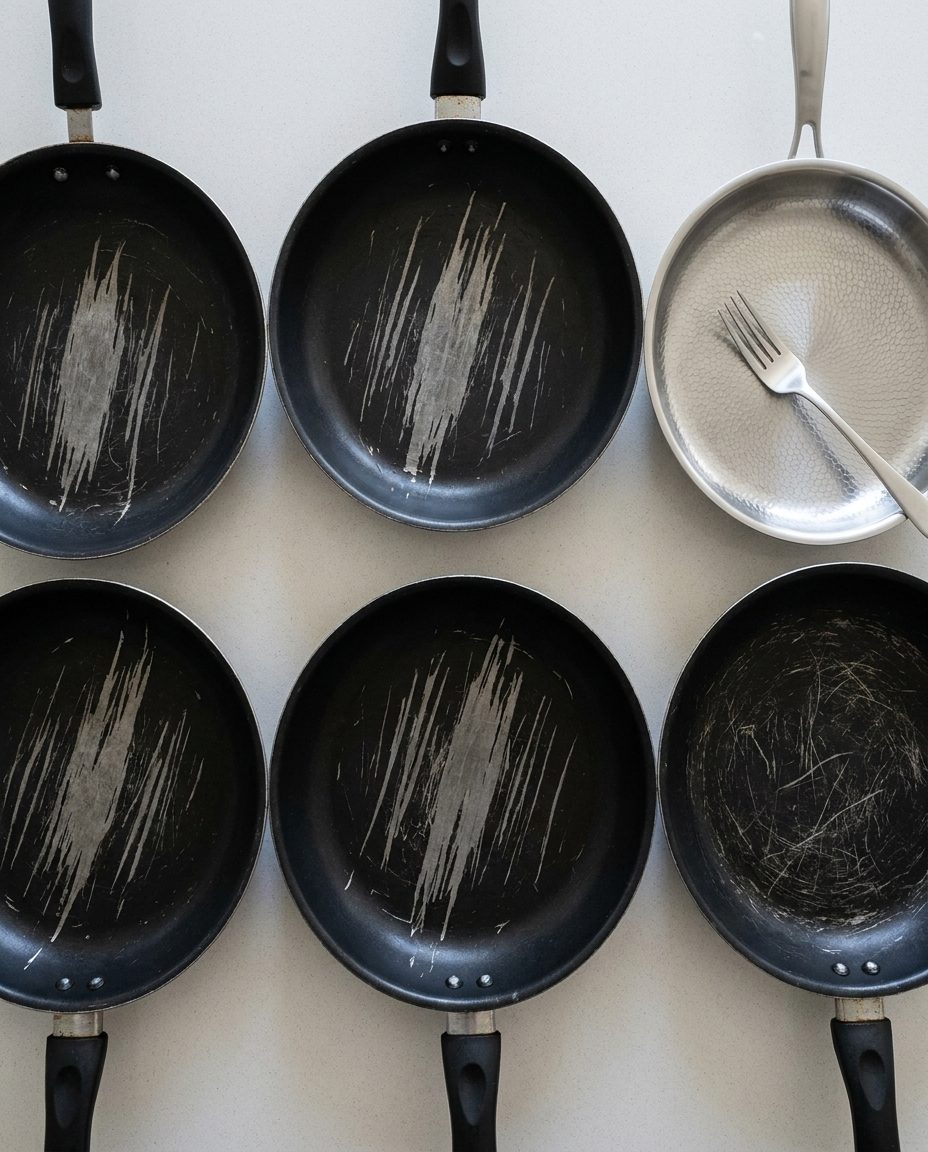 Most "titanium" pans are titanium dust stirred into a coating.