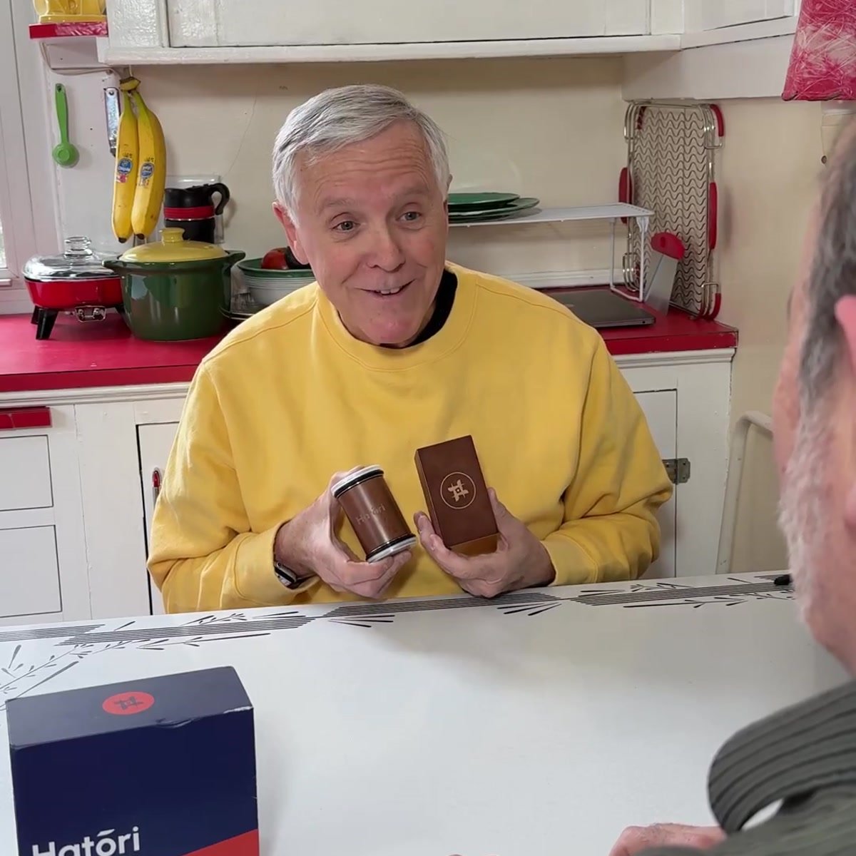 Dad with the Hatori gift box