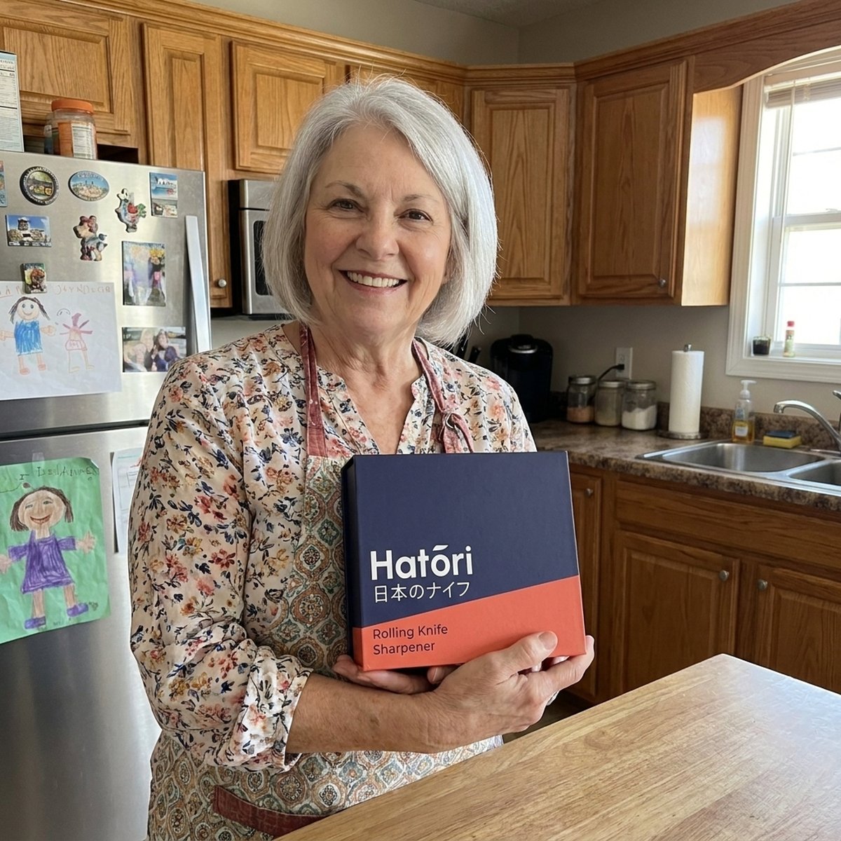 Mother holding the Hatori box