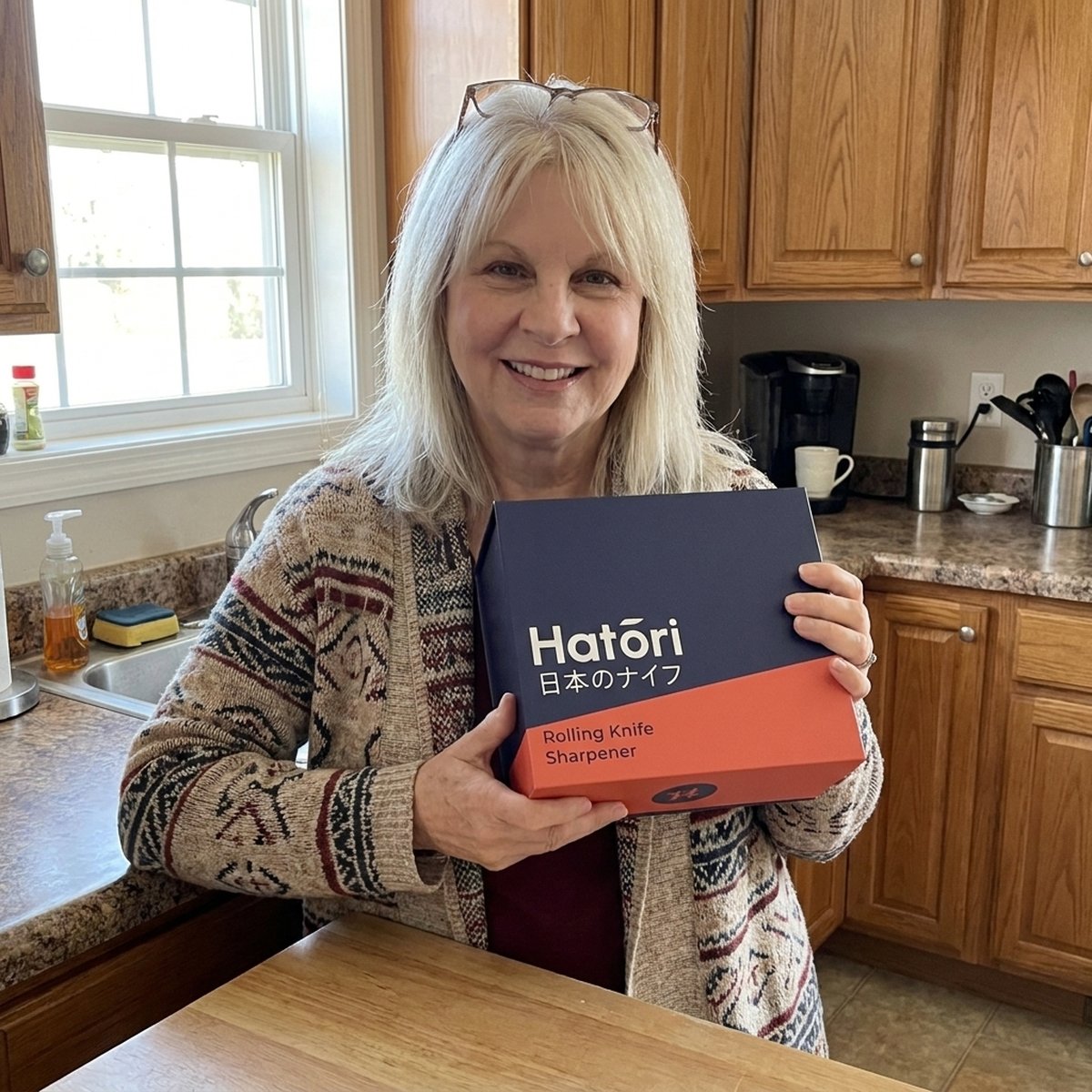 Wife holding the Hatori box